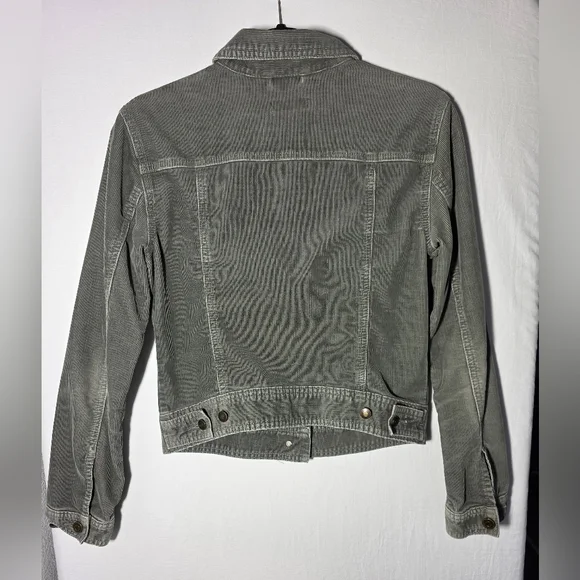 Gap 1969 Gray Corduroy Trucker Jacket XS Vintage Boho Utility Indie Gorpcore - Picture 2 of 8